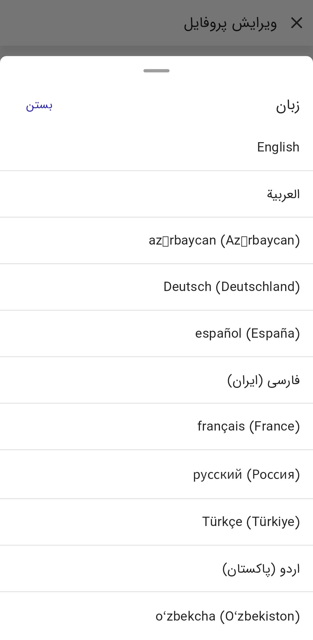 پشتیبانی از چند زبان