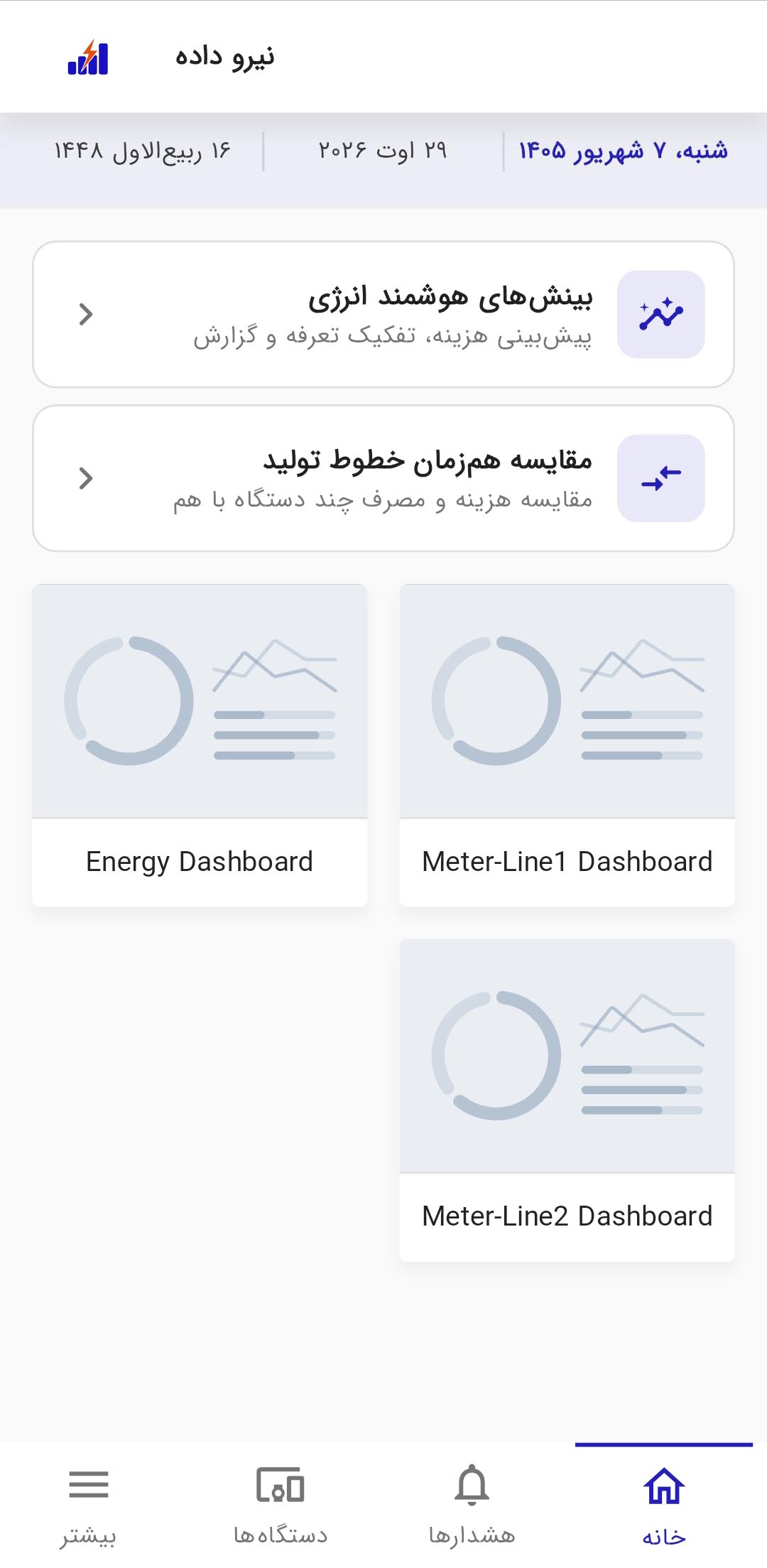 داشبورد انرژی